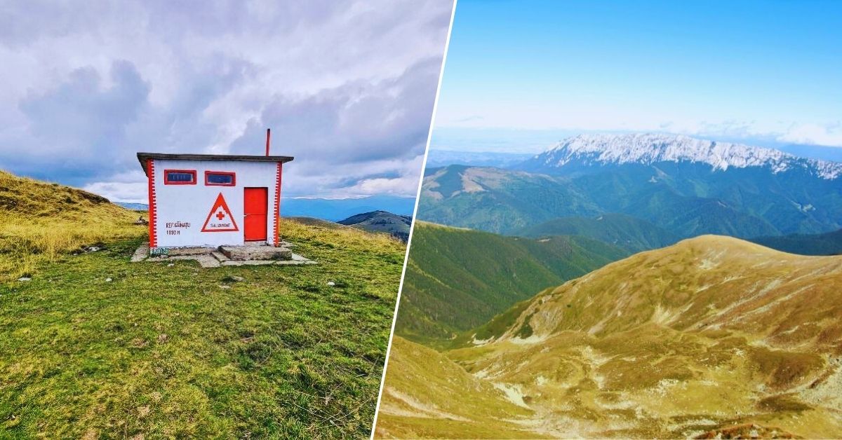 Varful Gainatul Mare intr-o zi insorita, vedere panoramica