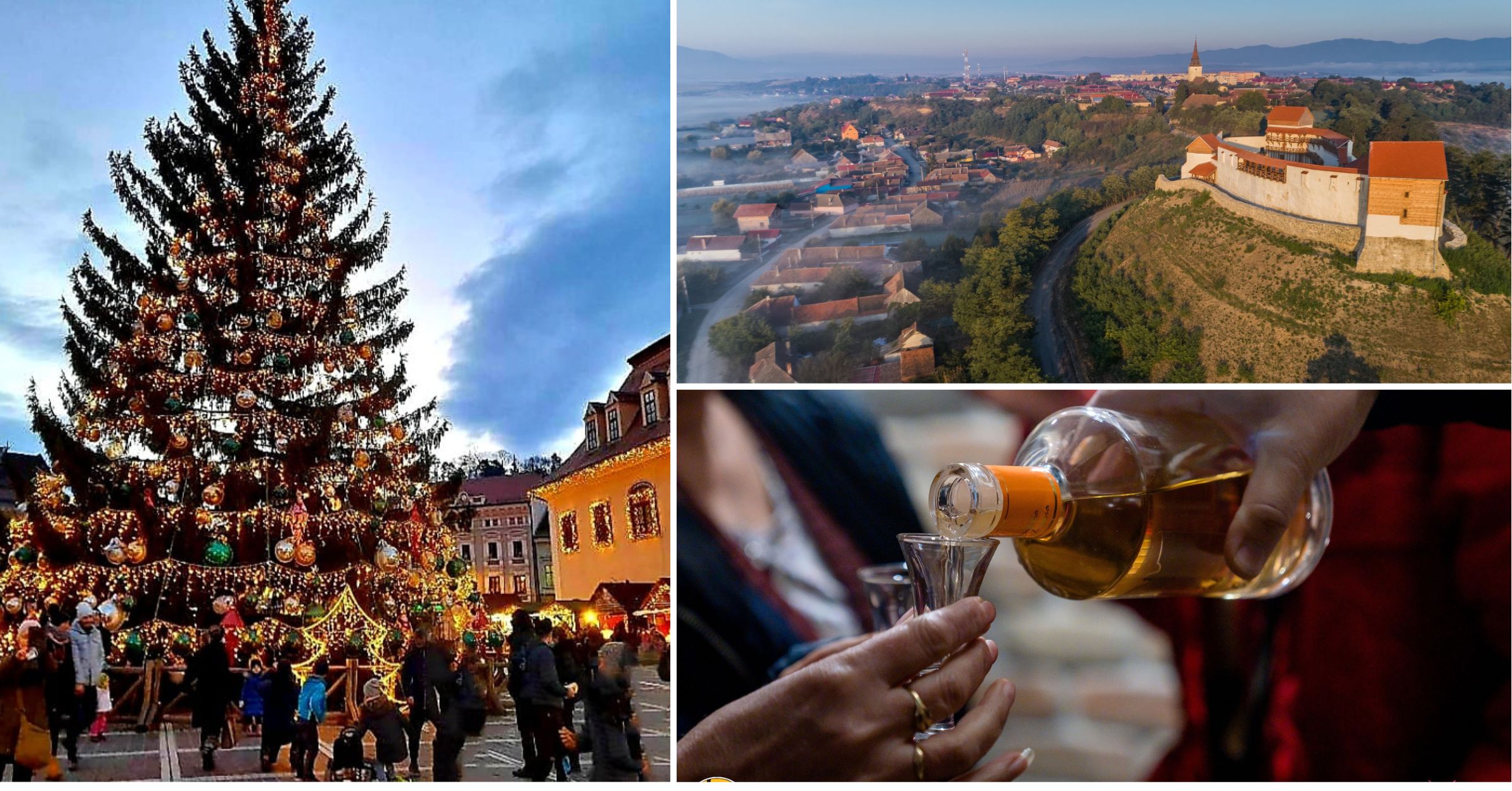 Descopera magia sarbatorilor in Transilvania, unde Targul de Craciun din Brasov ofera o atmosfera festiva, iar Cetatea Feldioara si Palincaria Transilvania completeaza experienta cu traditii si arome autentice