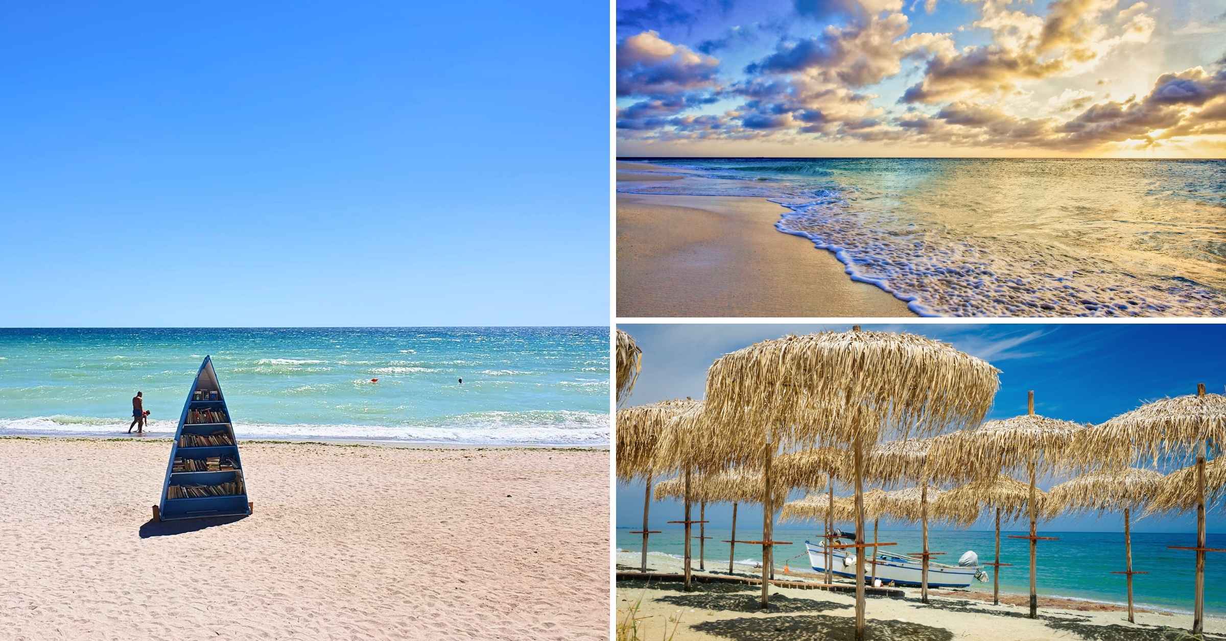 Plaja salbatica din Tuzla, cu nisip fin, mare turcoaz si cer senin, destinatie ideala pentru o excursie de 1 zi la mare in Romania