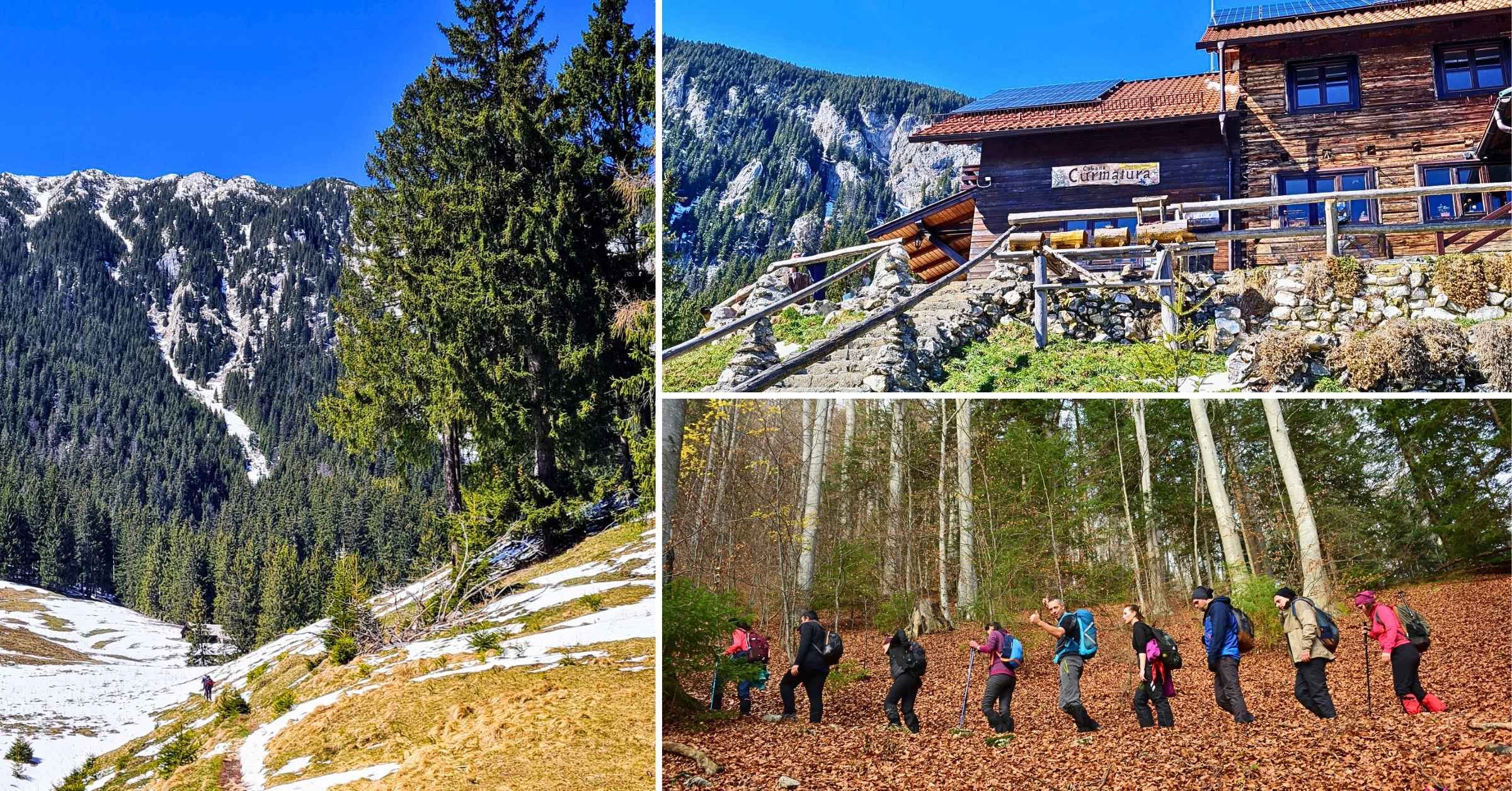 Traseu montan spre Cabana Curmatura in Piatra Craiului cu peisaje spectaculoase