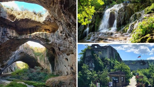 Cascadele Krushuna din Bulgaria, traseu natural cu apa turcoaz si vegetatie luxurianta, excursie de o zi din Romania