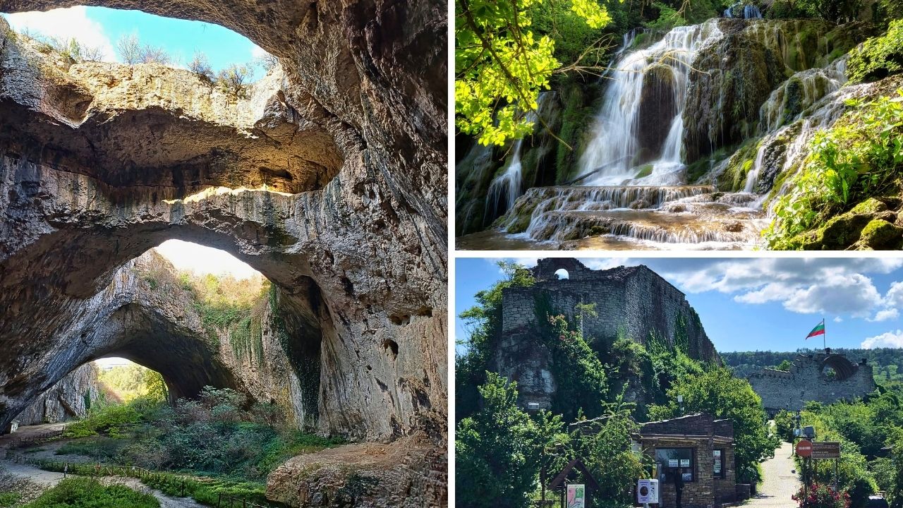 Cascadele Krushuna din Bulgaria, traseu natural cu apa turcoaz si vegetatie luxurianta, excursie de o zi din Romania