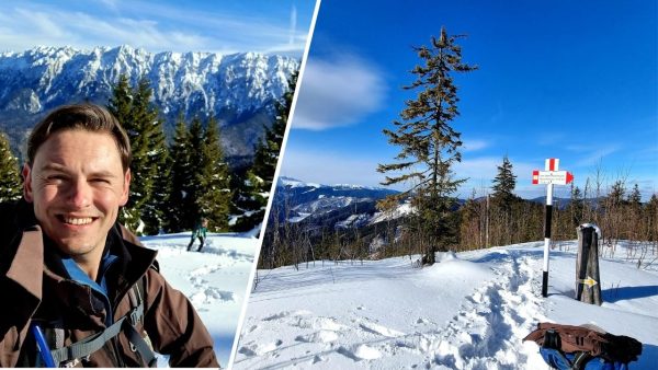drumetie de iarna pe varful Tamasul Mare din Muntii Piatra Craiului