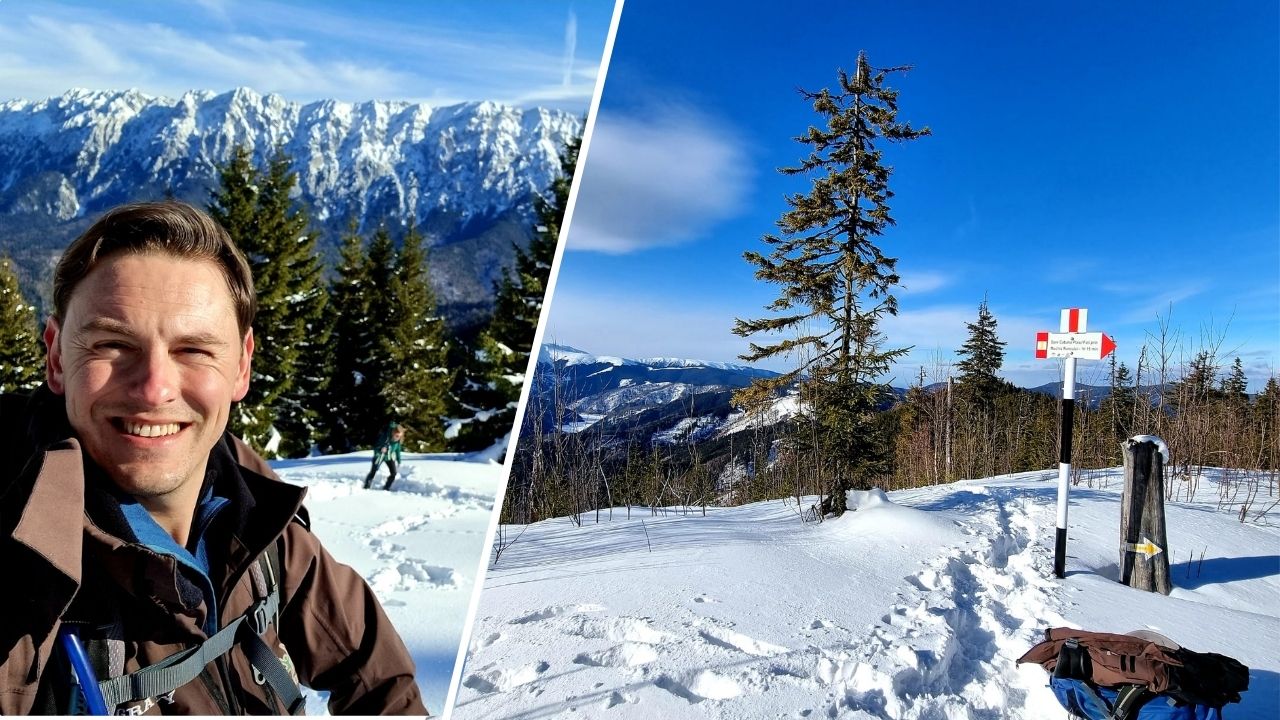 drumetie de iarna pe varful Tamasul Mare din Muntii Piatra Craiului