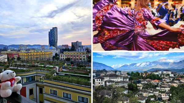 Excursie Albania grupul Hai sa Socializam vizitand bazarul din Kruja si panorama Tirana de pe muntele Dajti