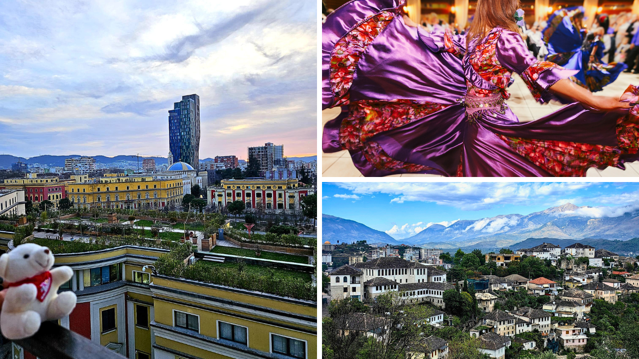 Excursie Albania grupul Hai sa Socializam vizitand bazarul din Kruja si panorama Tirana de pe muntele Dajti