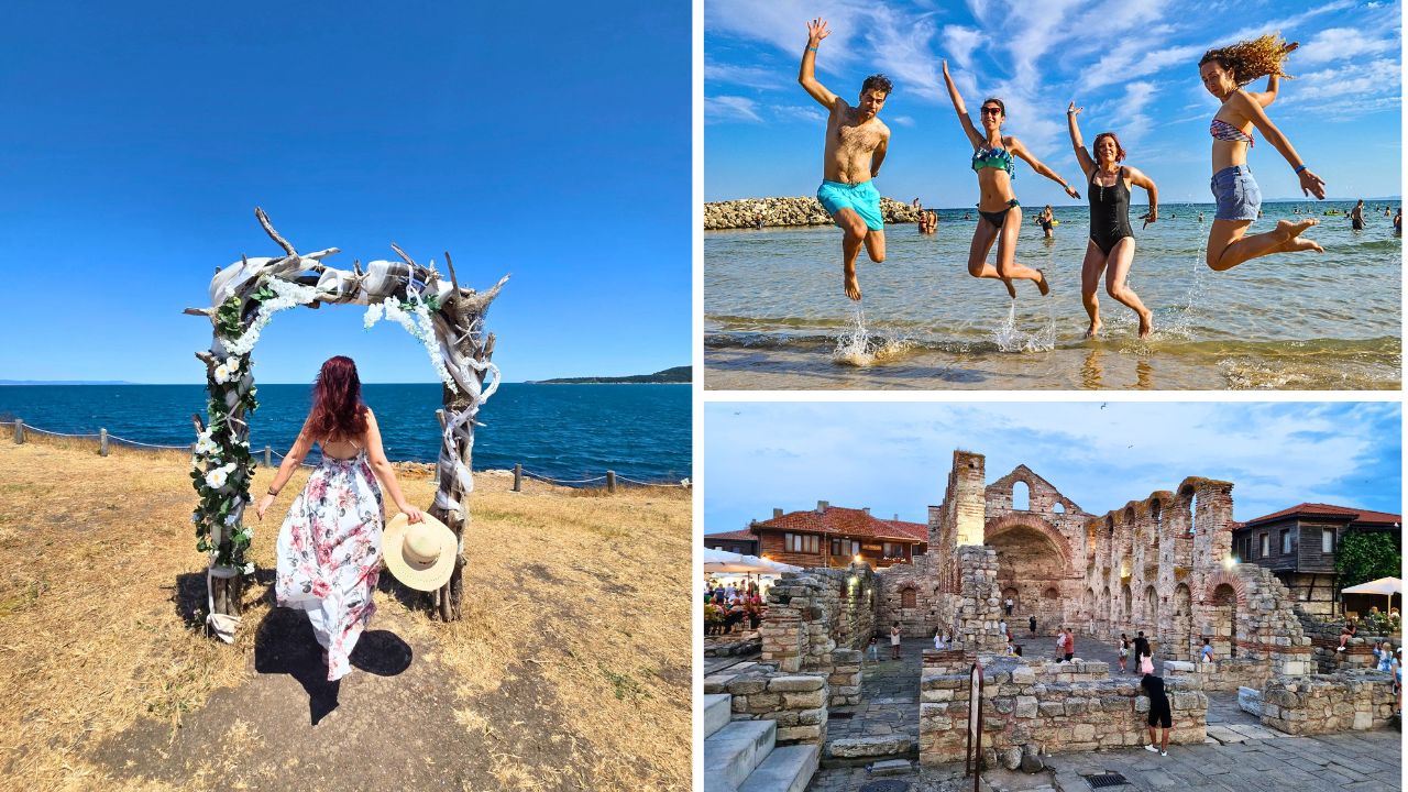 Grup de turiști în excursie în Bulgaria, cu vizite în Nessebar, Burgas, Castelul Ravadinovo, Pliska și Madara